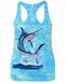 Women's Marlin Burnout Racerback Tank - KnottyTails